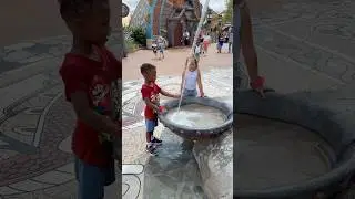Mj and lani gets in trouble for playing in water #shorts