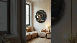 Tree Of Life, Tempered Glass Round Wall Art - Tempered Glass Circle Wall Decor #glassart #wallart