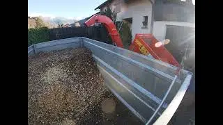 Broyeur DelMorino Scutum SCGX 390 avec rallonge de cheminée : broyage de saule et de cerisier