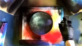 UNKNOWN ARTIST Drawing Realistic 3d Planet Spray Painting Street ArtWork🔥 Spray paint art  #marzart