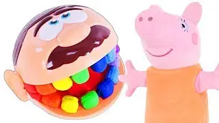 PEPPA PIG Doctor Drill n Fill | Learning COLORS | Play Doh learning videos for children