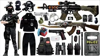 Open the box to collect toy guns, HK416 assault rifle, AK47 electric toy gun, Colt 1911 pistol, bomb