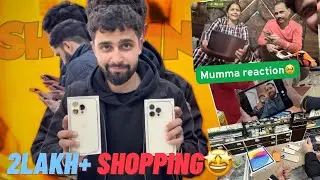2 lakh+ shopping😳 iPhone & iPad gift to Mummy | Reaction must watch🔥#vlogsvideo #iphone #surprise 