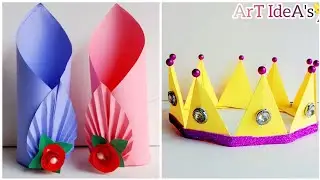 How To Make Paper Craft Ideas || Paper Pen Holder & Crown Ideas || Easy Craft || Diy Ideas