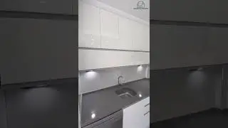 Fully White Moduler Kitchen With J Section Handle And Loft Fitting | #shorts #short #youtubeshorts