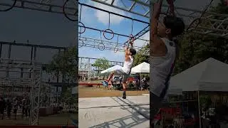 Look his Monkey Bar Technique #ninja #youth
