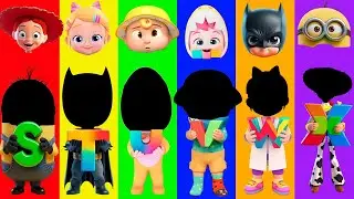 Wrong eyes👀 NEW EPISODES/ Betmen 🆚 Bebefinn 🆚 Minions - COFFIN DANSE  Puzzle Wrong Heads