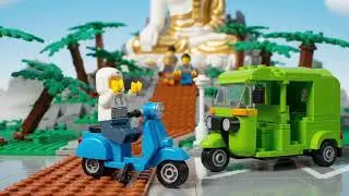 **PHUKET LEGO-STYLE! 🌴** Cruising on a Thai bike 🏍️: Beer Chang in hand 🍺, wind in our hoodies... 