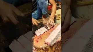 Amazing Rawas Fish Cutting Skills In Bangladesh Fish Market By Expert Cutter #shorts