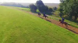 Horse Racing Drone Photography