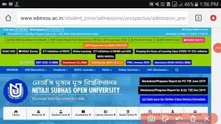 NSOU BDP Admission process 2020