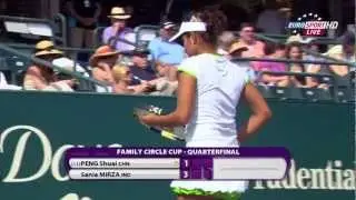 Sania Mirza v Peng 2011 Charleston 1.avi