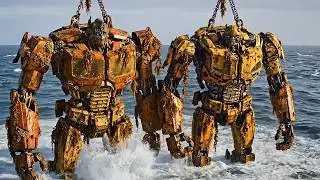 Golden Optimus Prime and Bumblebee Found Junked in the Sea | Epic ASMR Salvage & Restoration