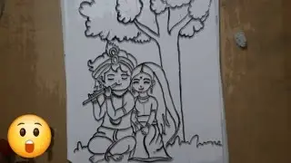 Amazing sketch radha krishan 😲💖❤️‍🩹