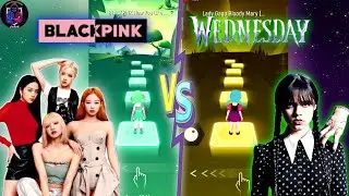 Black pink-(How You Like that) VS Wednesday- (Lady Gaga)- Bloody Mary- In Tiles hop game play JxBxG