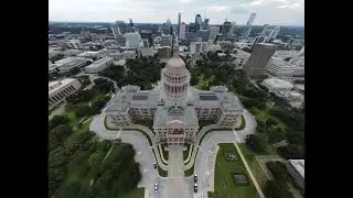 Goddess of Liberty atop the Texas State Capitol 4K Drone Flyby