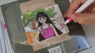 Using Acrylic Markers to Draw Sailor Mars #artvideo #art #drawing #anime #acrylicmarker #sailormars