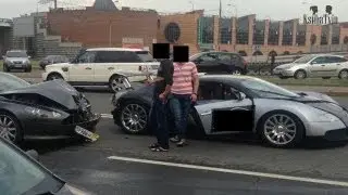 Bugatti Veyron попал в аварию после шоу Автоэкзотика 2013
