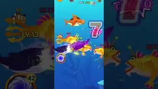 fish game, fish evolution, boss fight, gameplay, survival game, gaming, fish gameplay