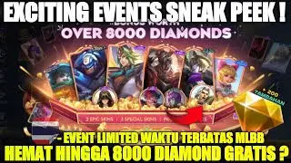 HEMAT 8000 DIAMOND!! EXCITING EVENTS SNEAK PEEK PROMO DIAMOND 11.11 | SKIN EPIC 0 DM MOBILE LEGENDS!