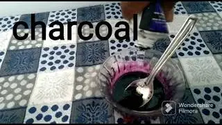 blue ink + red ink + green oil + charcoal + body lotion +powder + water = death 🤣       mixture vlog