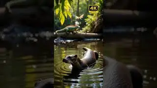 Otter vs. Iguana: A Breathtaking River Valley Standoff! #wildlifeencounters