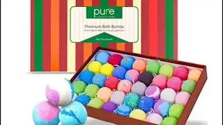 Pure Parker Premium Bath Bombs with organic & Moisturing Ingredients (40 BATH BOMB SET)