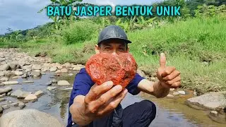 RED JASPER STONE WITH A UNIQUE SHAPE || Hunting for crystal stones