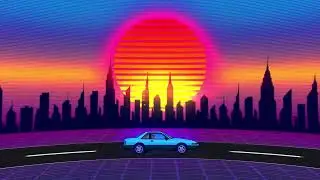 🎬 4K Retrowave Looping Background | Vaporwave | Synthwave | Neon Grid | 80s Aesthetic