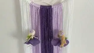 Violet flower fairy dream catcher
