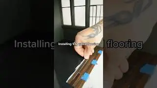 Installing wood flooring 🤩 #miniature #dollhouse #diy
