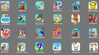 Draw Master, Office boss,Head Monster, Save prisoner, Draw to Smash, Comics bob,Hide ball, Going bal