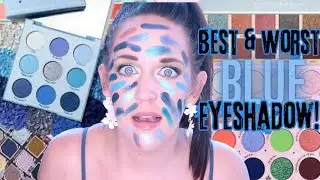 💙 WATCH THIS BEFORE BUYING ANYMORE BLUE EYESHADOW! BEST & WORST  💙 SWATCHING MY ENTIRE COLLECTION
