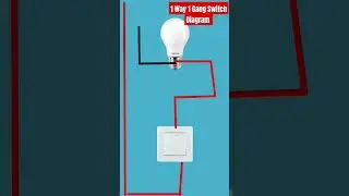 1 Way 1 Gang Switch Diagram #electrical #diy #electrician #boschmotor #craft #electricalwork #led