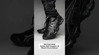 On feet look of the Asics Gel Kayano 14 &lsquo;Black Pure Silver&rsquo; 🖤🖤🖤