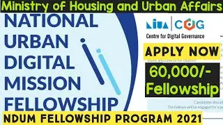 National Digital Urban Mission fellowship 2021||Ministry of Housing & Urban Development,GOI||BSW/MSW