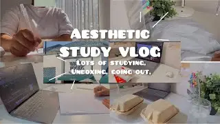 Study Vlog I Productivity I Aesthetic I AP Classes I High School Junior I Going Out I Unboxing