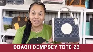 HANDBAG FAVORITE | COACH DEMPSEY TOTE 22 IN SIGNATURE JACQUARD | COACH BESTSELLER UNBOXING
