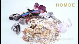 Homde Synthetic Leather Huge Jewelry Box Mirrored