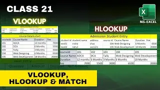 class 21 VLOOKUP, HLOOKUP & MATCH Formula in Excel | Exact & Approximate Match Explained