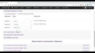 Customized Digital Signature in Report Card