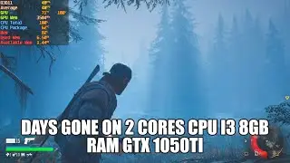 Days Gone on GTX 1050Ti core i3 6100