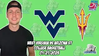 Arizona State vs West Virginia 1/21/25 Free College Basketball Picks and Predictions | NCAAB Picks