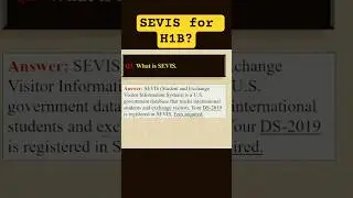 What is SEVIS I J1 Visa I H1B I Immigration I Student SEVIS