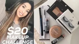 $20 DOLLAR MAKEUP CHALLENGE!!! Tutorial + Vlog & Haul! (21.75) // @ohdangdanii