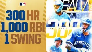 300 HR and 1,000 RBI ... BOTH IN 1 SWING! 😱 Salvador Perez slugs a pair of home runs for the Royals!