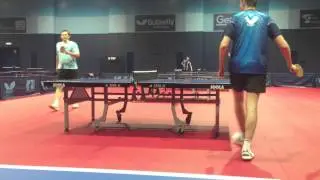 Table tennis. Footworks. Fan game