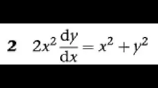 Solving first order equations | Homogenous equation Q2