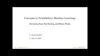 Concepts in Probabilistic Machine Learning: Normalizing Flows and Flow Matching Models