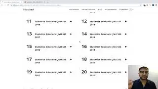 JNU SIS and SSS | Statistics Solutions (2010 to 2019) | M.A. Economics Entrance